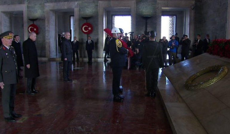 Cumhurbaşkanı Erdoğan ve devlet erkanı Anıtkabir’de