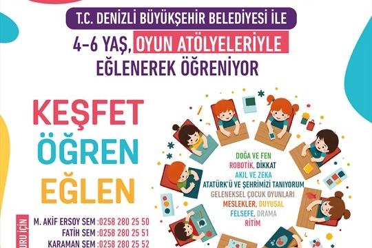 Denizli Büyükşehir’den çocuklara özel atölyeler
