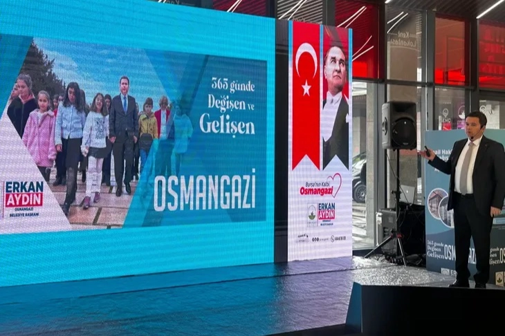 Osmangazi’nin 1 yıllık çalışmalarını Erkan Aydın paylaştı