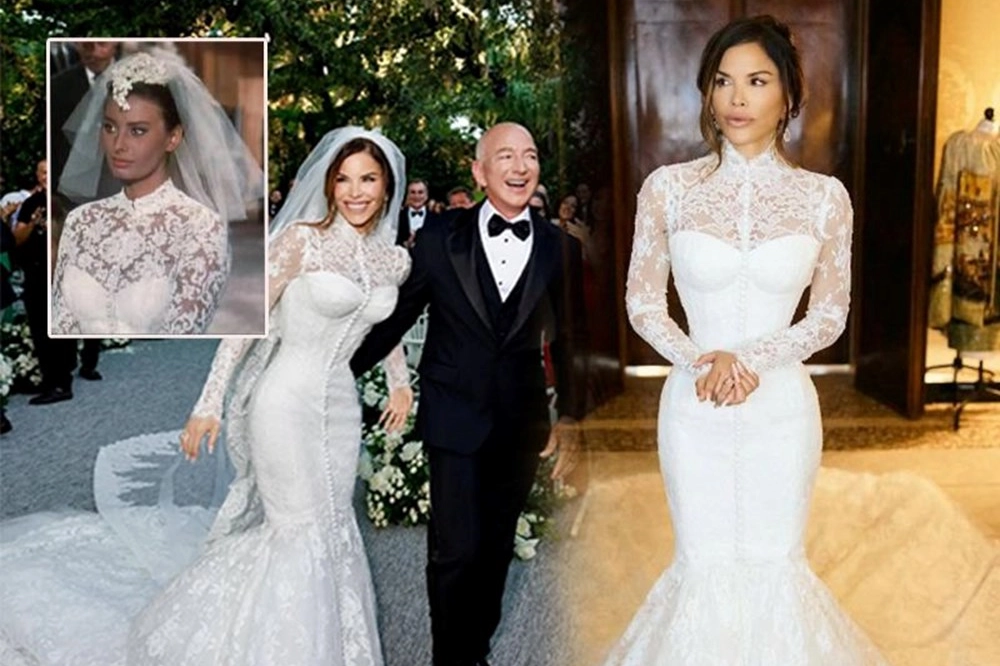 Lauren Sanchez’in gelinliğinin yapımı 900 saat sürdü!