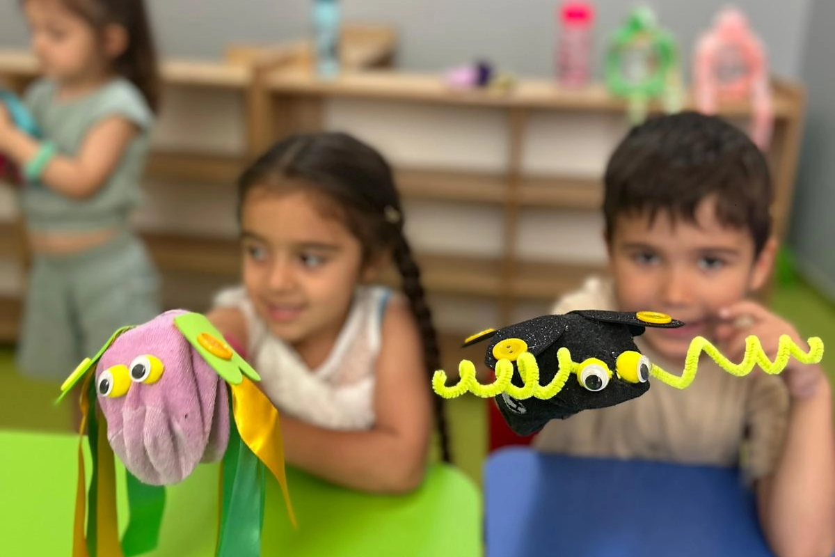 Bursa Gemlik’te minikler eğlenerek öğreniyor