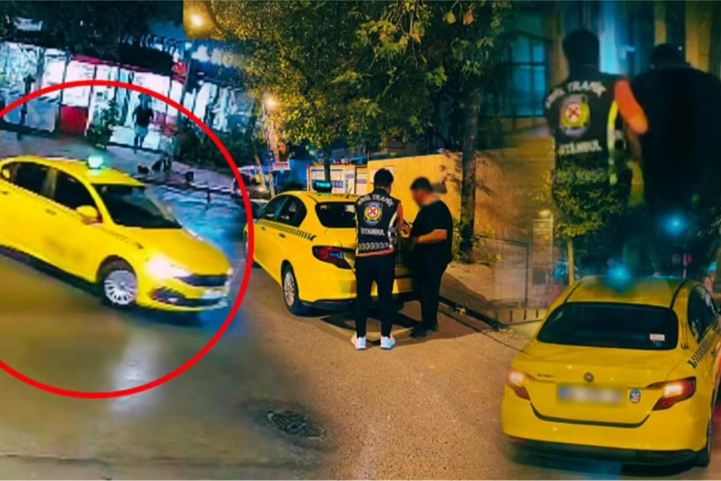 Kadıköy’de drift yapan taksici yakalandı! Ehliyete el, araca men!