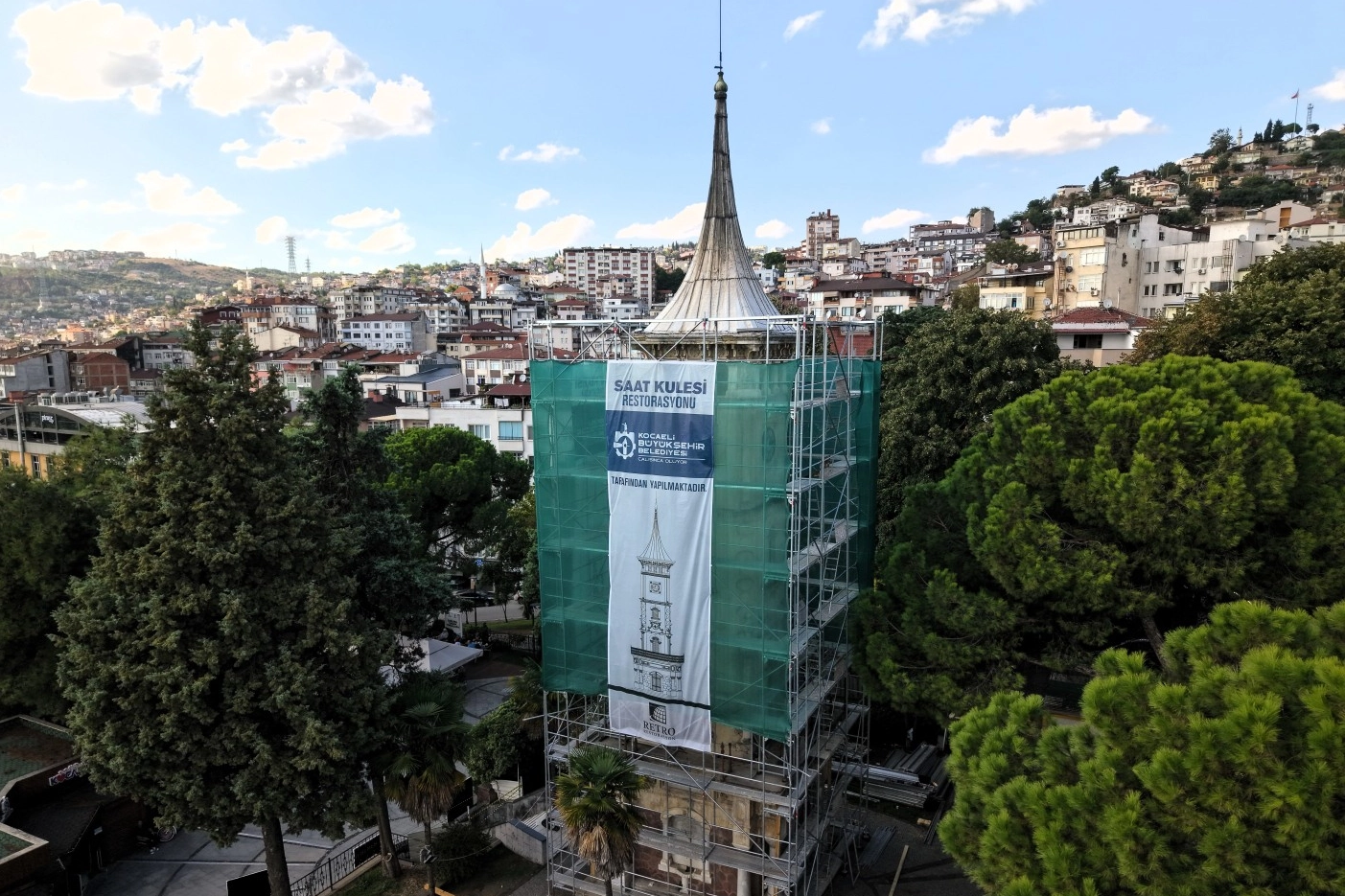Tarihi yapı tarihi kimliğine kavuşuyor… İzmit Saat Kulesi restorasyonda