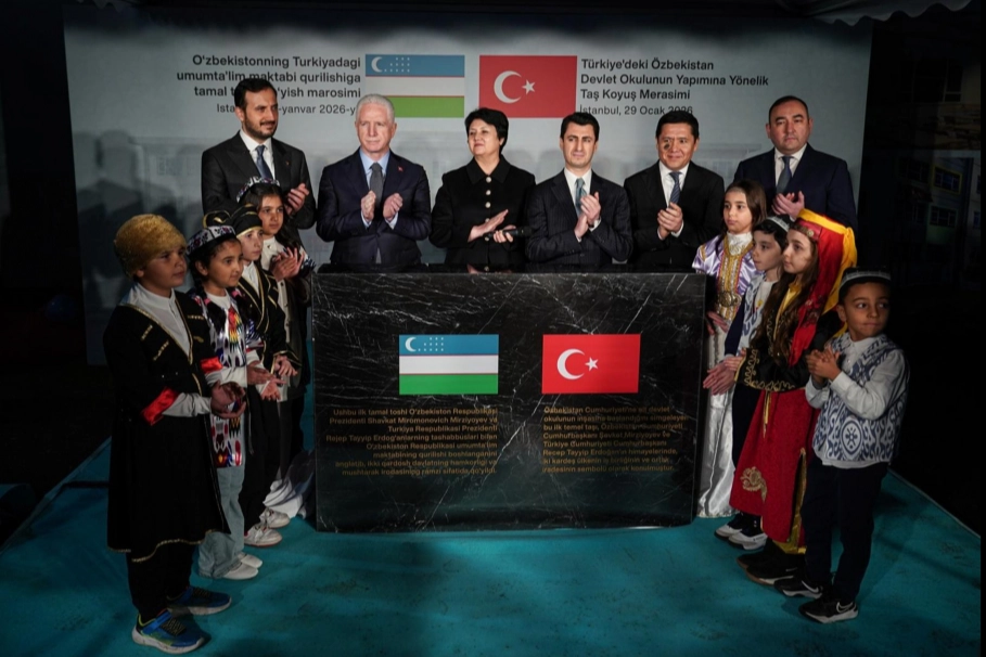 Türkiye’deki Özbekistan Devlet Okulu’nun yapımına yönelik ‘Taş Koyuş’ merasimi düzenlendi