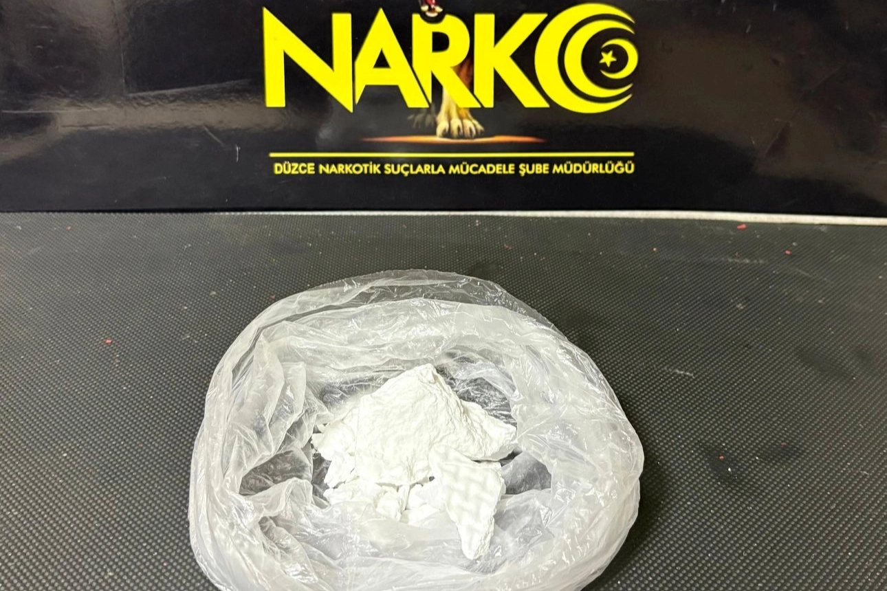 Düzce’de 55 gram kokain ele geçirildi
