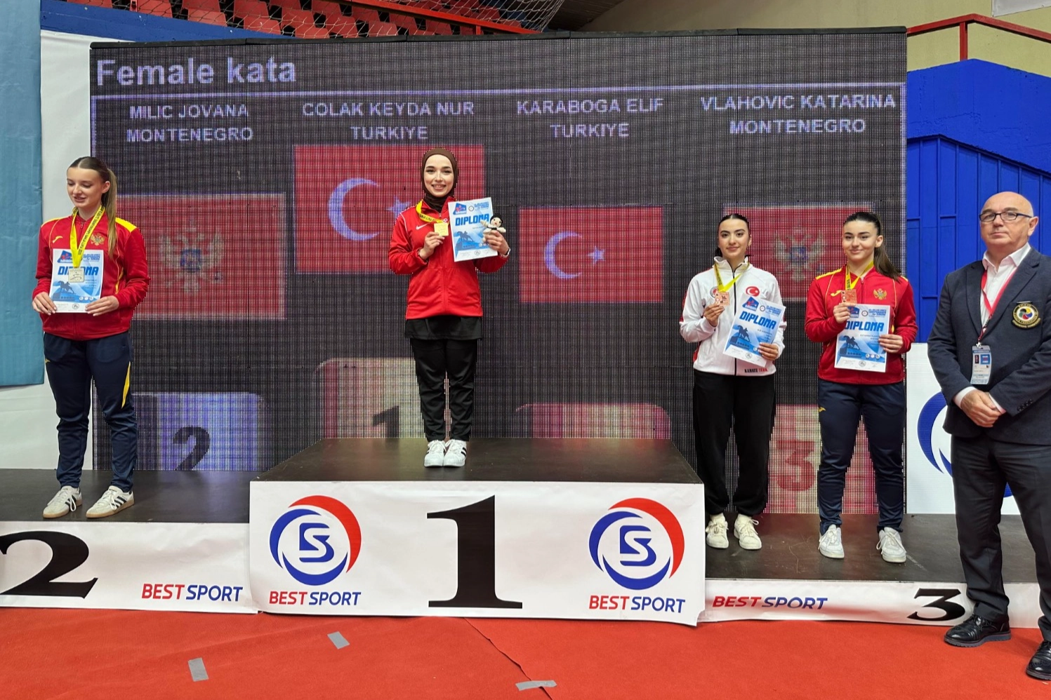 Trabzonlu Karateci Keyda Nur Çolak Balkan Şampiyonu Oldu