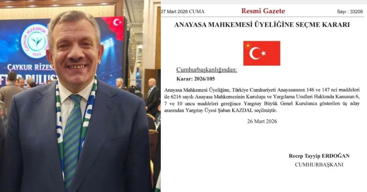 Anayasa Mahkemesi’nde Yeni Üye: Şaban Kazdal Göreve Başlıyor