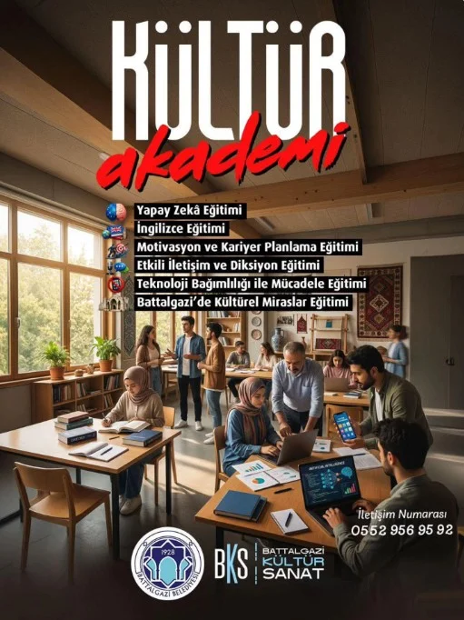 Battalgazi Kültür Akademi Kapılarını Açıyor: Bilgi ve Kültürle Zenginleşme Fırsatı Başladı