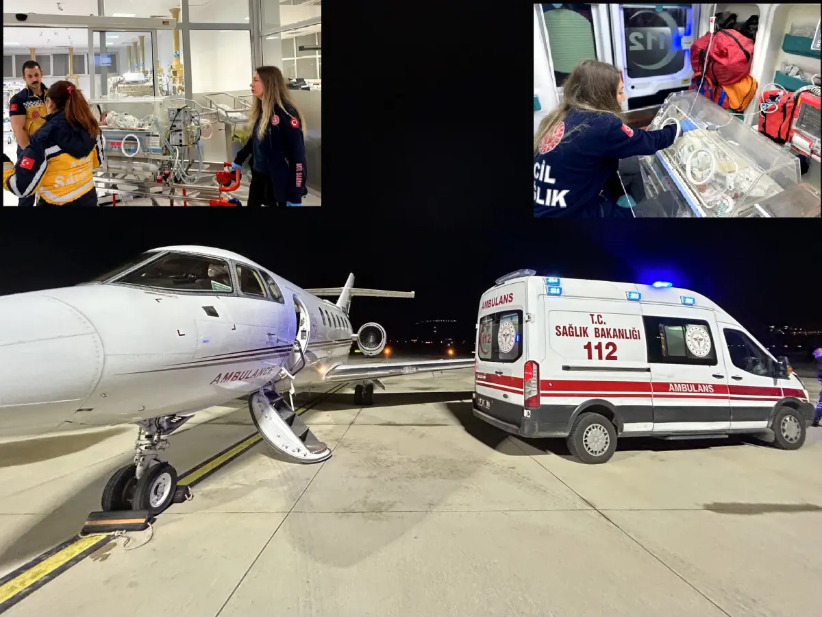 54 Günlük Bebek Hayat Yolculuğunda: Çanakkale’den Ankara’ya Uçak Ambulansla Umut Nakli