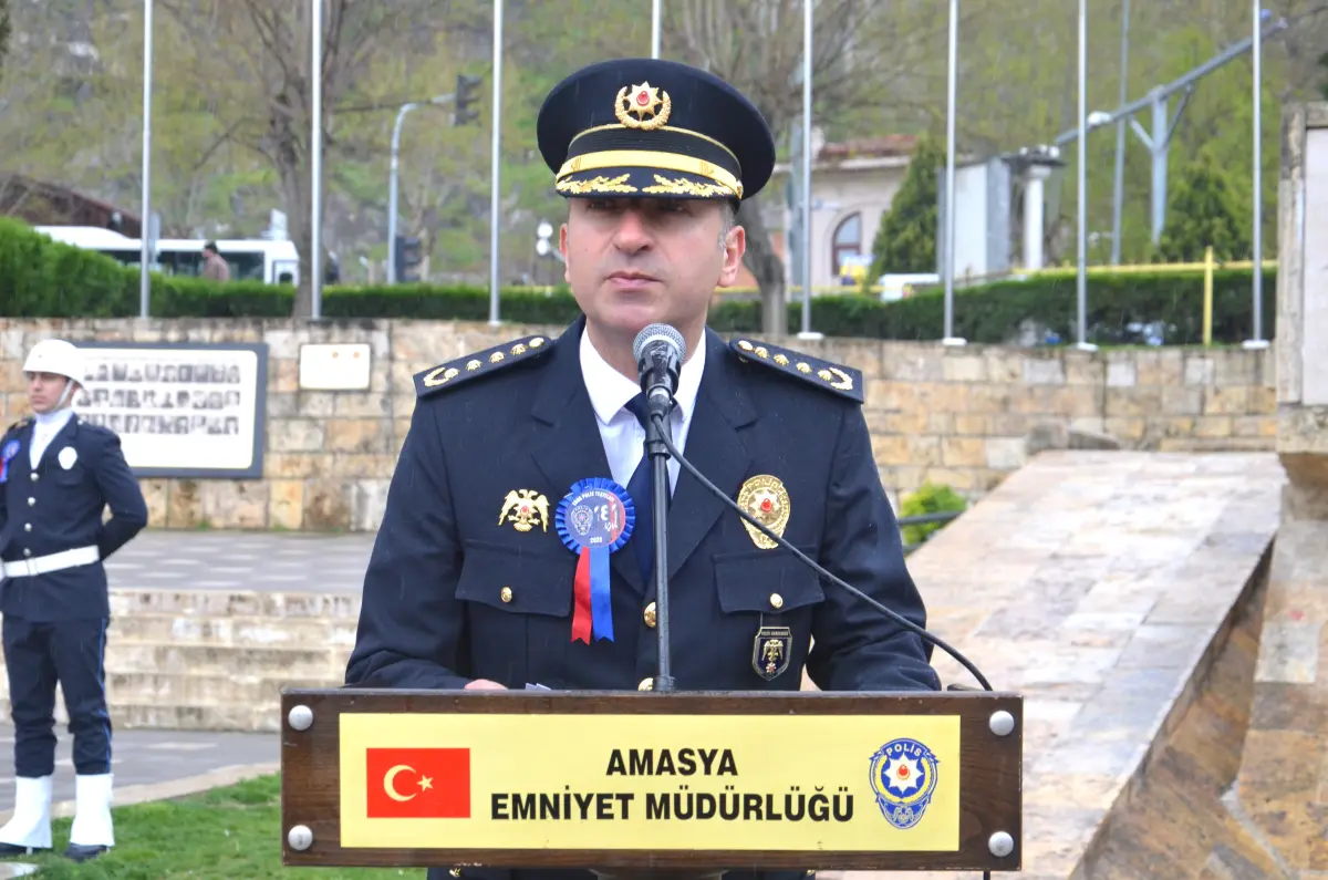 Amasya’da Polis Teşkilatı’nın 181. Yıl Coşkusu: Anıta Çelenk, Saygı Duruşu ve Şehitler Anıldı