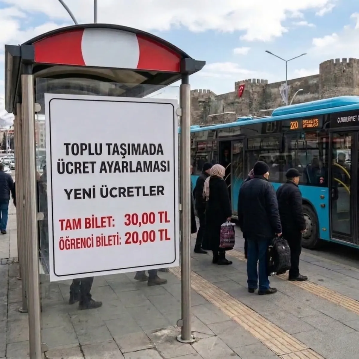 Erzurum’da Toplu Ulaşım Ücretlerine Zam: Öğrenciler ve Dar Gelirliler Tepkili