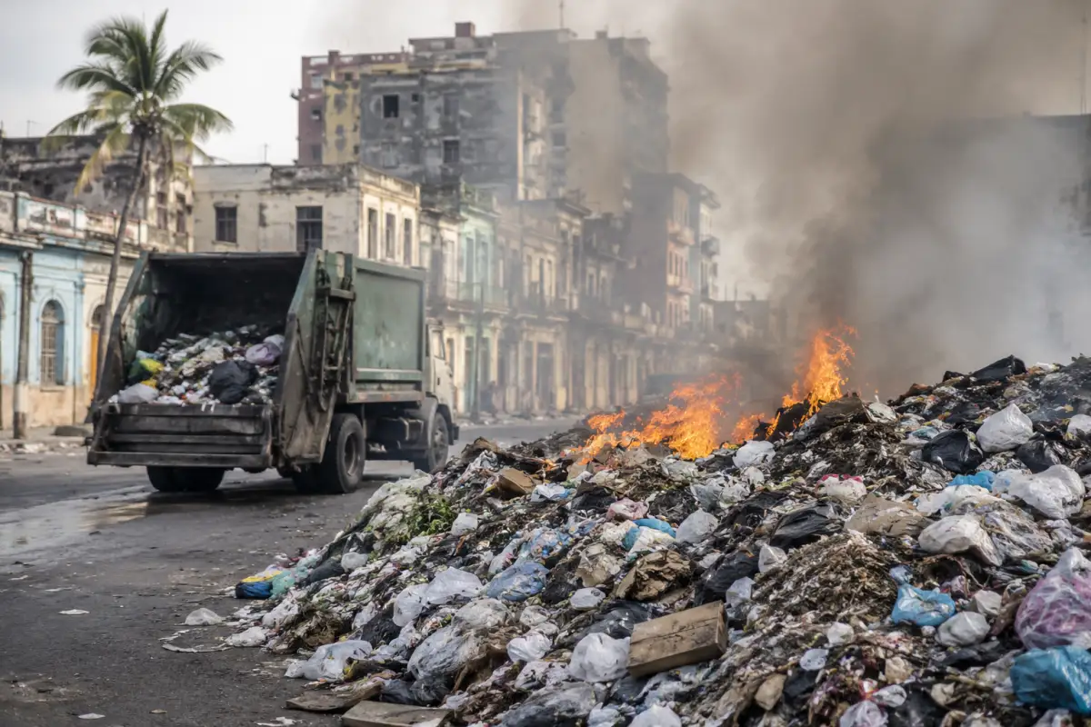 Havana’da Yakıt Krizi İnsanı Çileden Çıkarıyor: Çöp Dağları Hastalık Riski Taşıyor