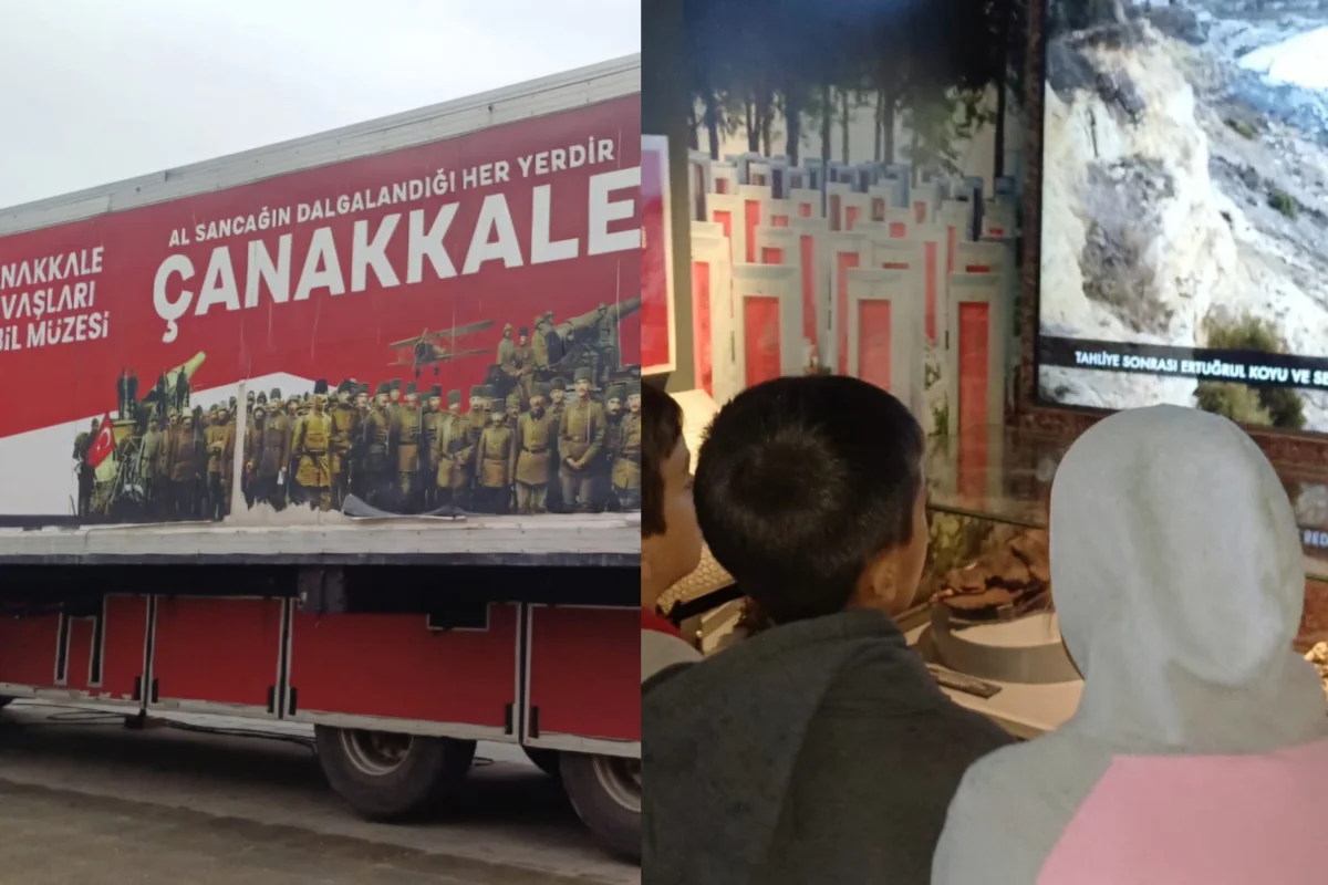 Çanakkale Ruhu Nallıhan’da Canlanıyor: Mobil Müze Öğrenciler ve Halkla Buluştu