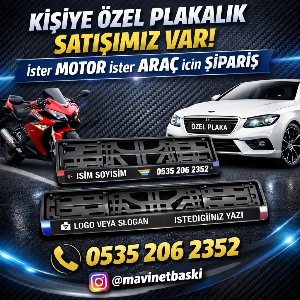 Aracınıza Kimlik Kazandırın: Mavinet Baskı ile Özel Tasarım Plakalıklar