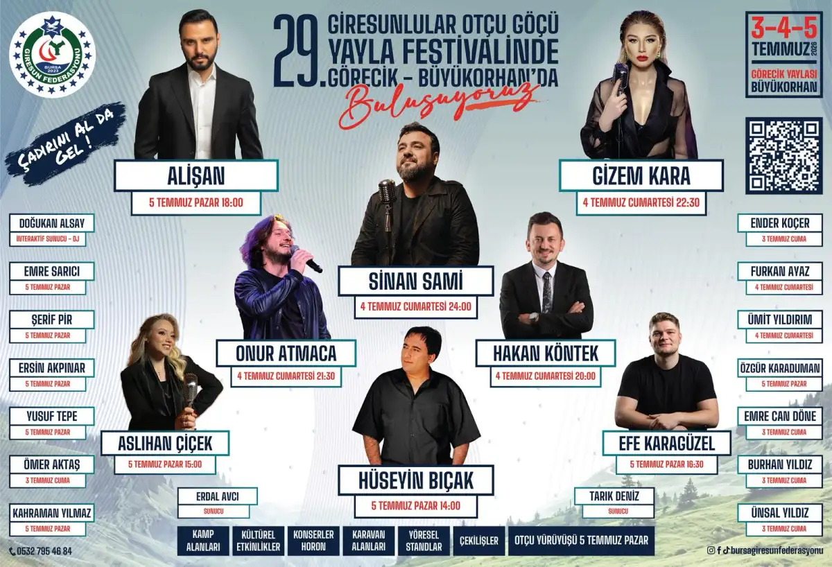 Bursa’da 3 Gün Sürecek Dev Festival: Giresunlular Otçu Göçü’nde Buluşuyor!