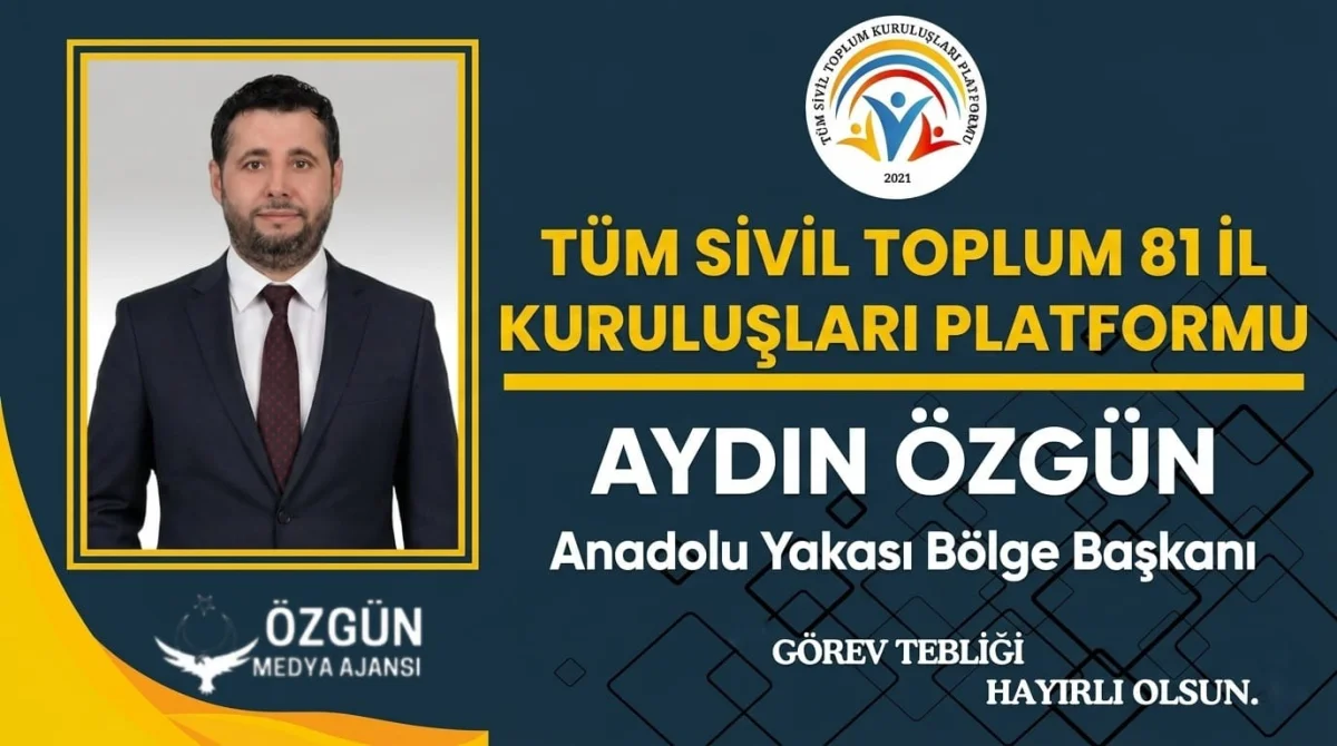 Tüm Sivil Toplum Kuruluşları Platformu’nda Yeni Dönem: Anadolu Yakası Bölge Başkanlığı Görevlendirmesi Yapıldı