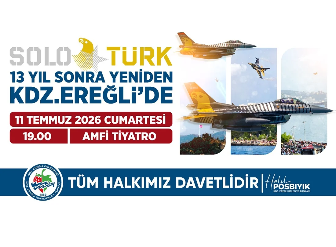 SOLOTÜRK 13 Yıl Sonra Yeniden Ereğli Semalarında: Gökyüzünde Görsel Şölen Başlıyor!