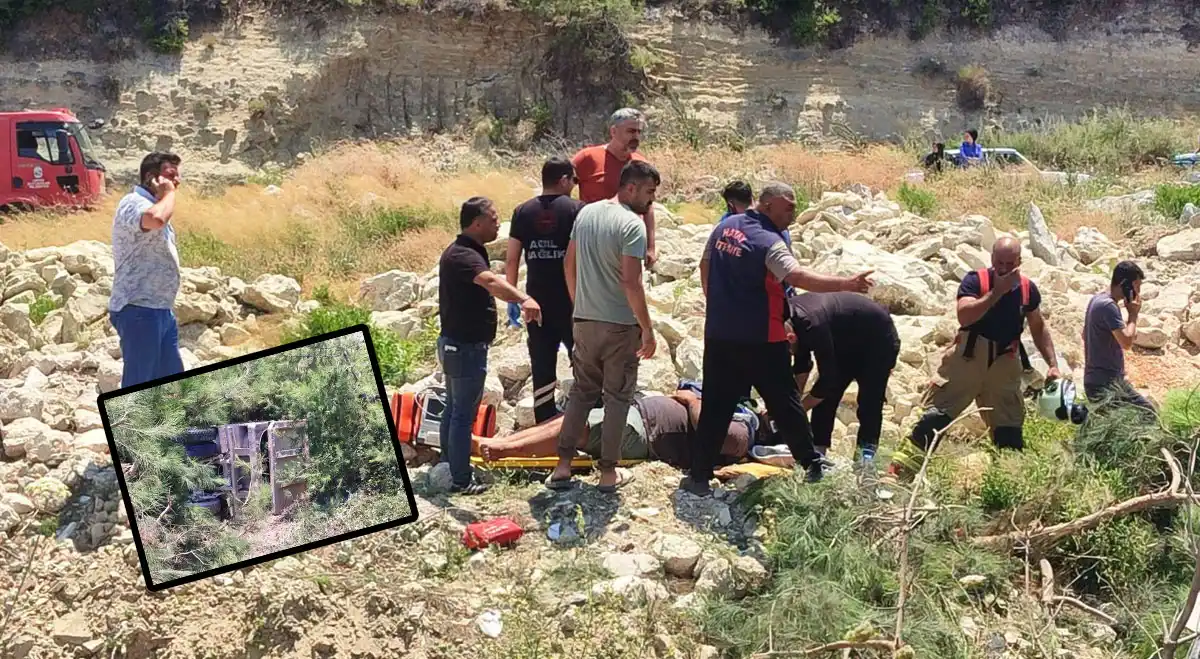 Hatay’da Korkunç Kaza: Kamyon Freni Boşaldı, Sürücü Araziye Yuvarlandı