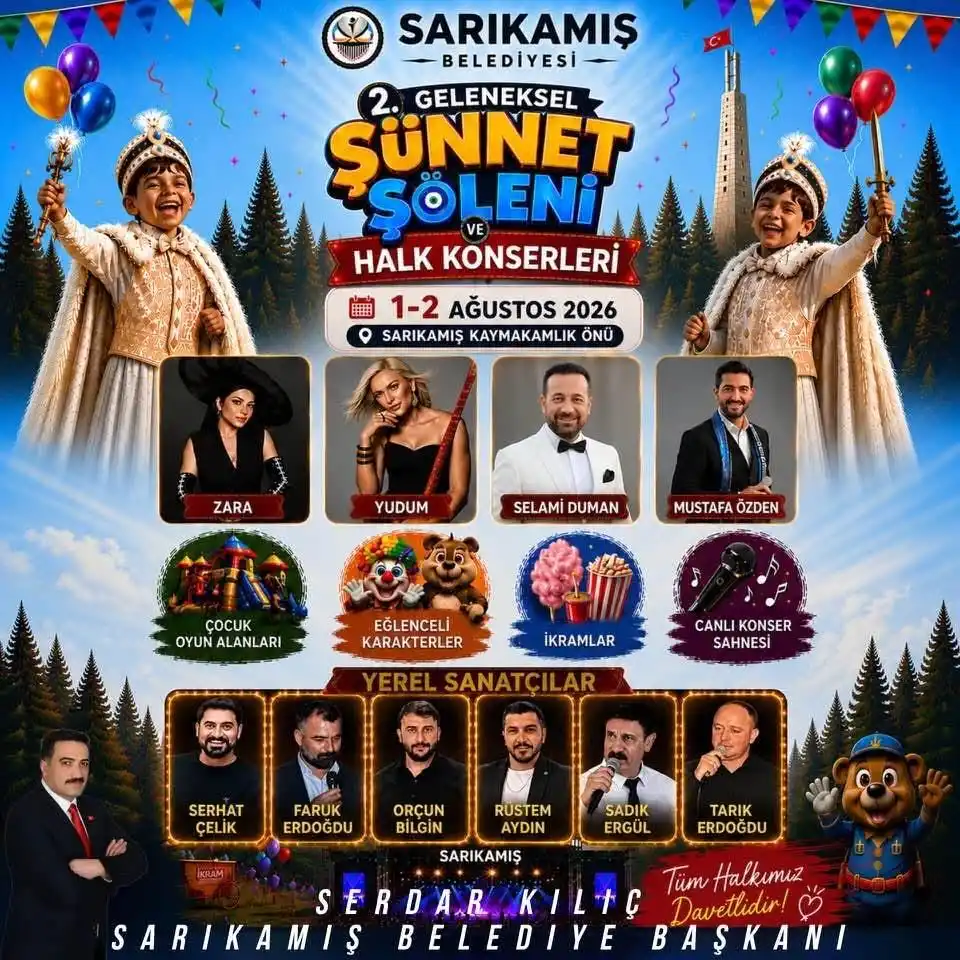 Sarıkamış’ta Geleneksel Sünnet Şöleni ve Konserlerle Unutulmaz İki Gün