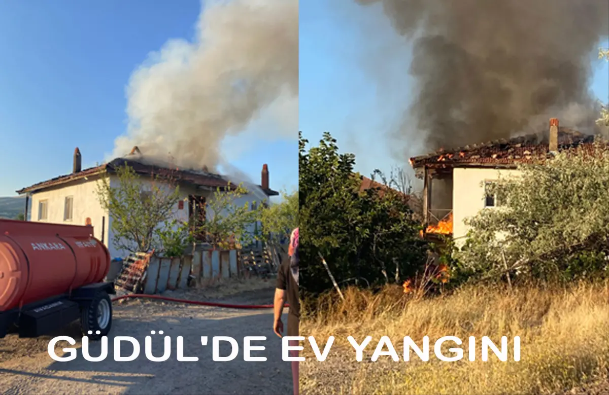 Ankara’nın Güdül İlçesinde Korkutan Yangın: Bir Ev Kül Oldu