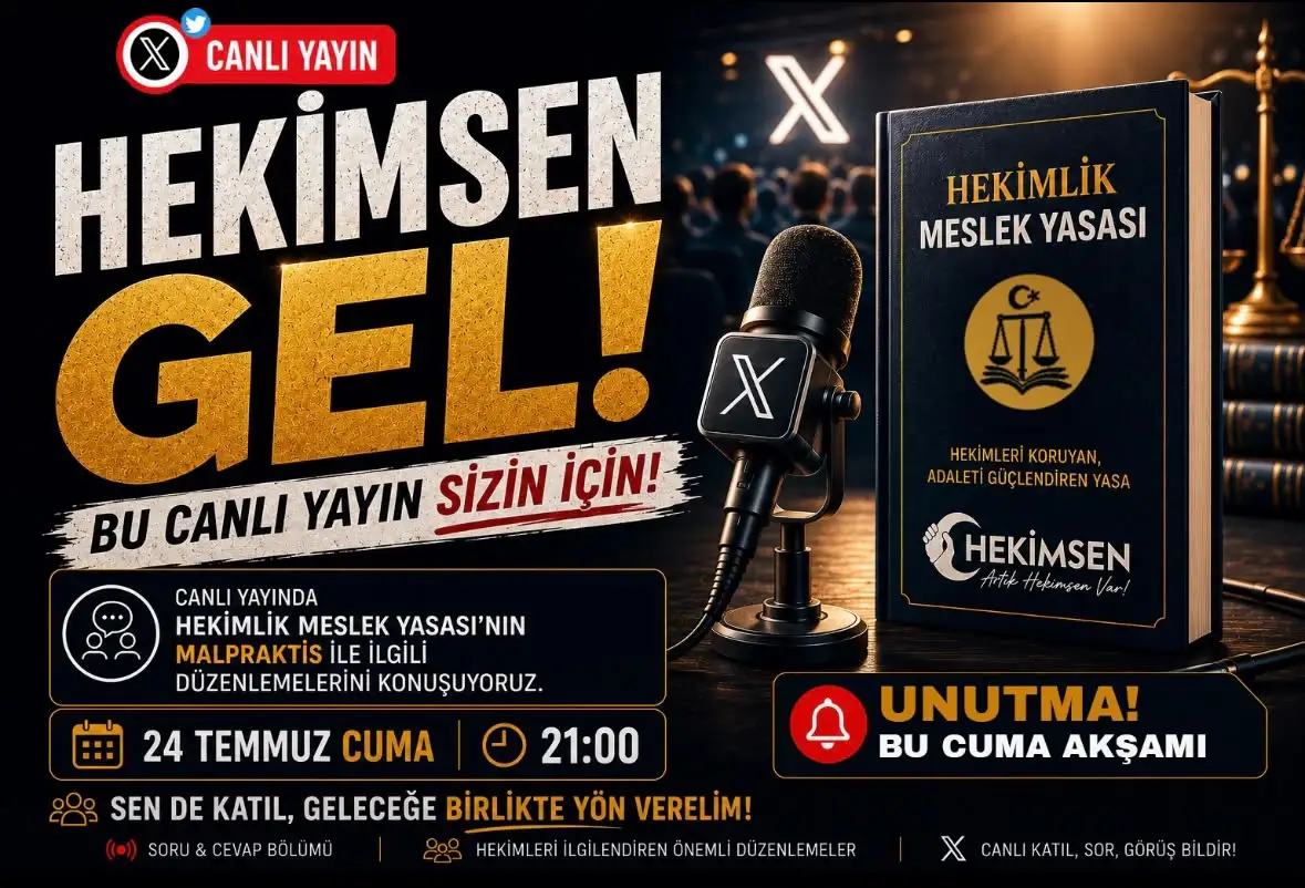 Hekimlik Meslek Yasası Masaya Yatırılıyor: HEKİMSEN Canlı Yayında Detayları Açıklayacak