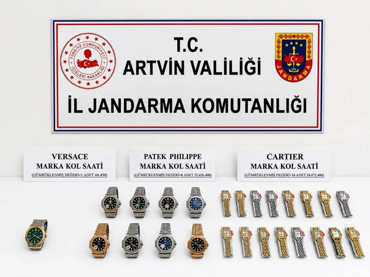 Artvin Sarp Sınır Kapısı’nda Nefes Kesen Operasyon: 57 Milyon TL Değerinde Kaçak Lüks Saatler Yakalandı