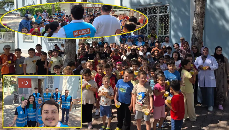 AK Parti Burdur Gençlik Kolları’ndan Kur’an Kursu Öğrencilerine Serinleten Dondurma Molası