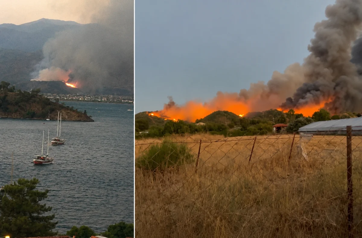 Fethiye’de Orman Yangını Yerleşim Yerlerine Sıçradı: Huzurevi Sakinleri Güvenliğe Alındı