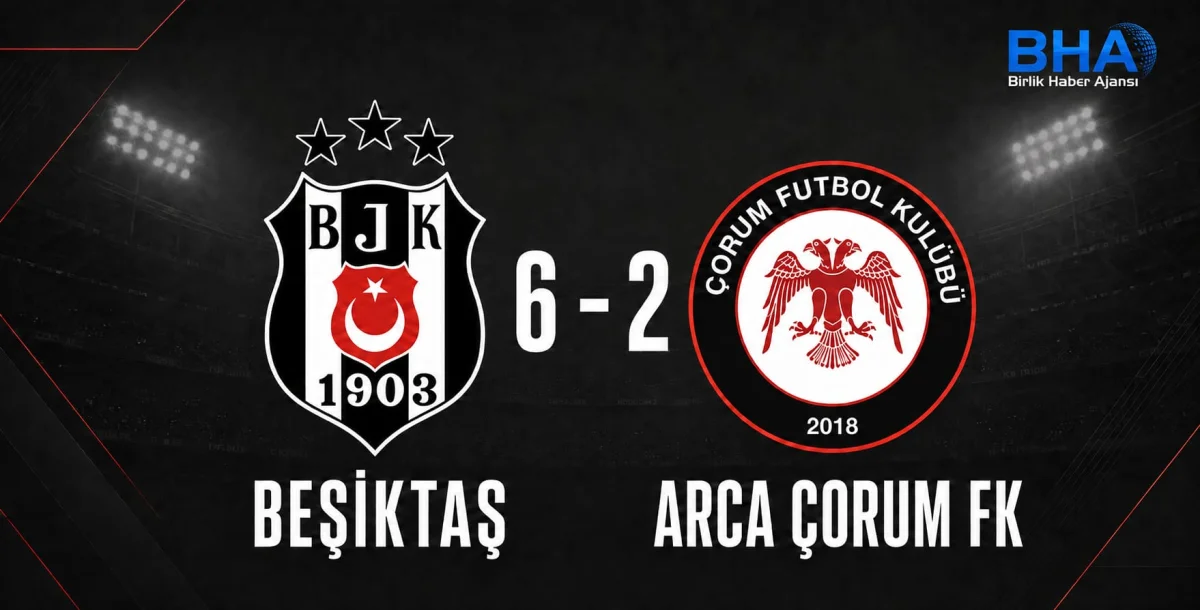 Beşiktaş Fark Attı: Çorum FK Deplasmanda 6-2 Mağlup Oldu