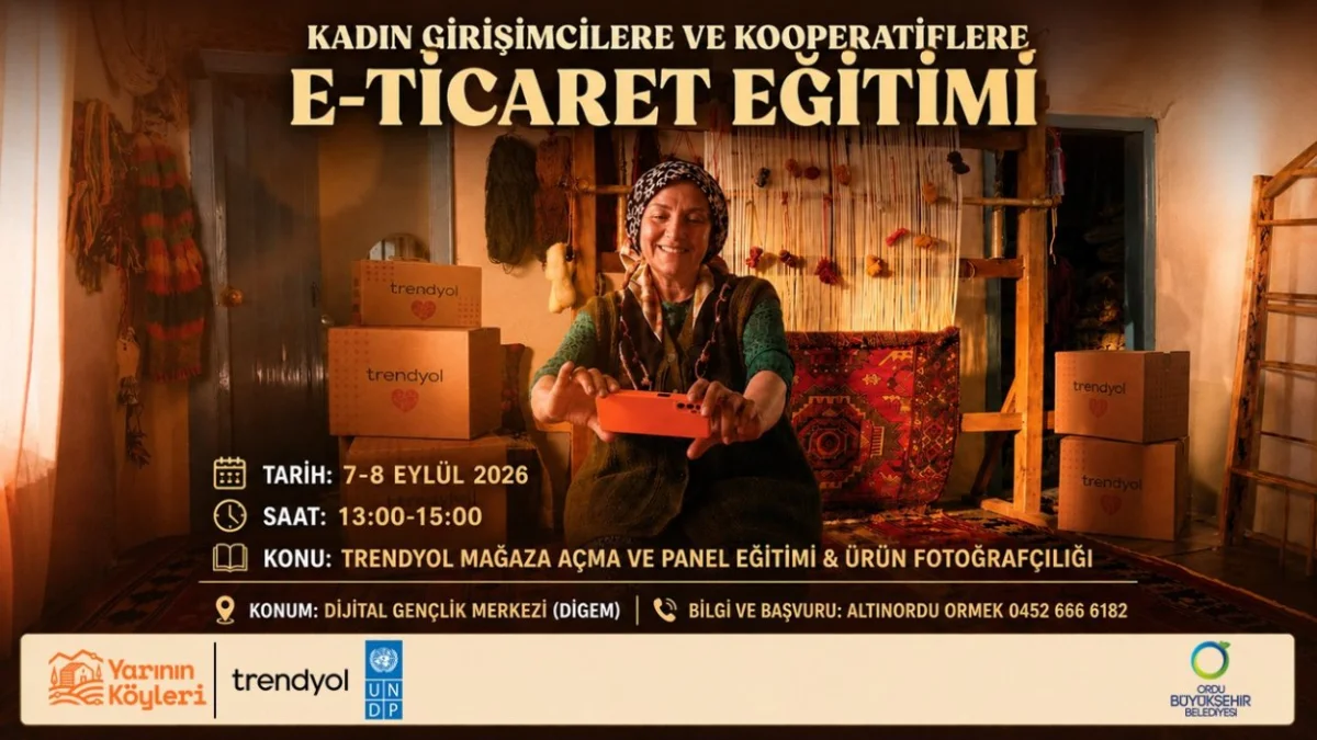 Ordu’da Kadın Girişimcilere Dijital Dünya Kapısı Açılıyor: E-Ticaret Eğitimleri Başlıyor