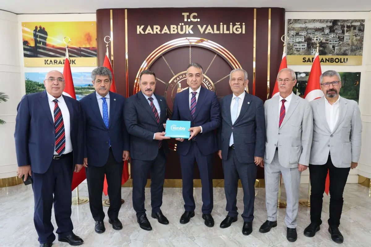 Türk Dünyası Basın Heyeti Karabük Valisi Oktay Çağatay’ı Ziyaret Etti