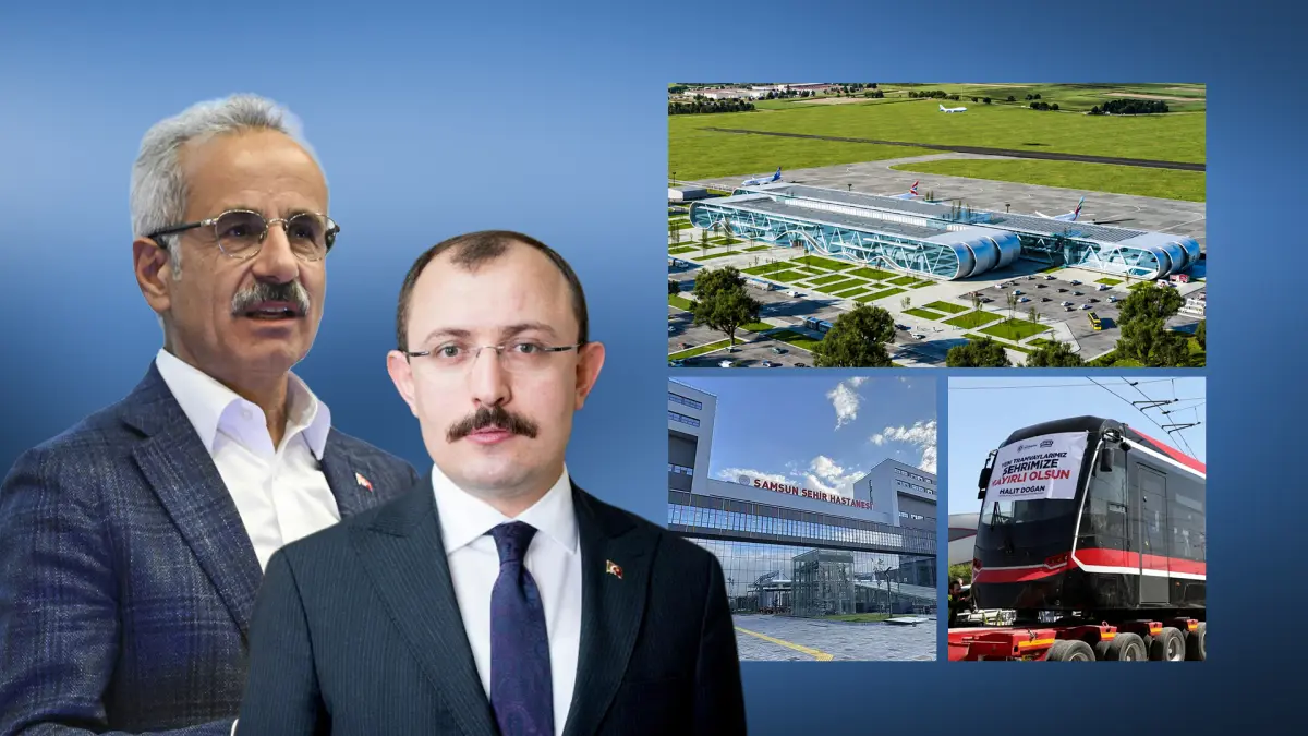 Samsun’da Ulaşım Devrimi: Havalimanı Yeni Terminali ve Şehir Hastanesi Tramvay Hattı Temelleri Atılıyor