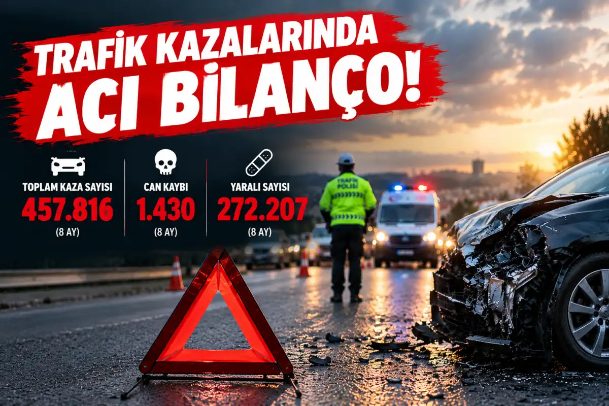 Türkiye’de Trafik Kazaları Can Almaya Devam Ediyor: 8 Ayda 1430 Kurban