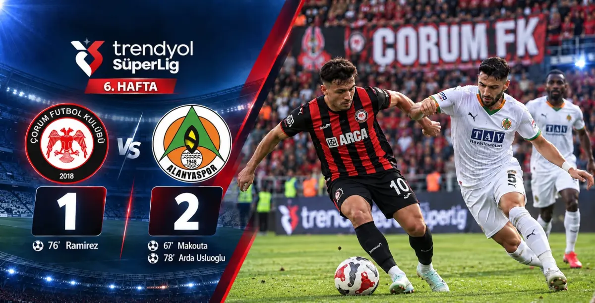 ARCA Çorum FK Evinde Alanyaspor’a 2-1 Mağlup Oldu: İki Maçlık Galibiyet Serisi Sona Erdi