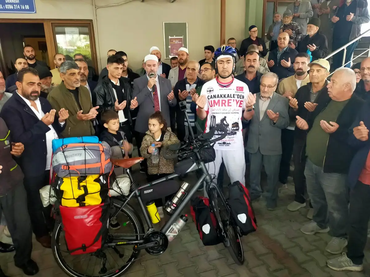 Çanakkale’den Kutsal Topraklara: 4000 Km Bisikletle Umre Yolculuğu Başladı