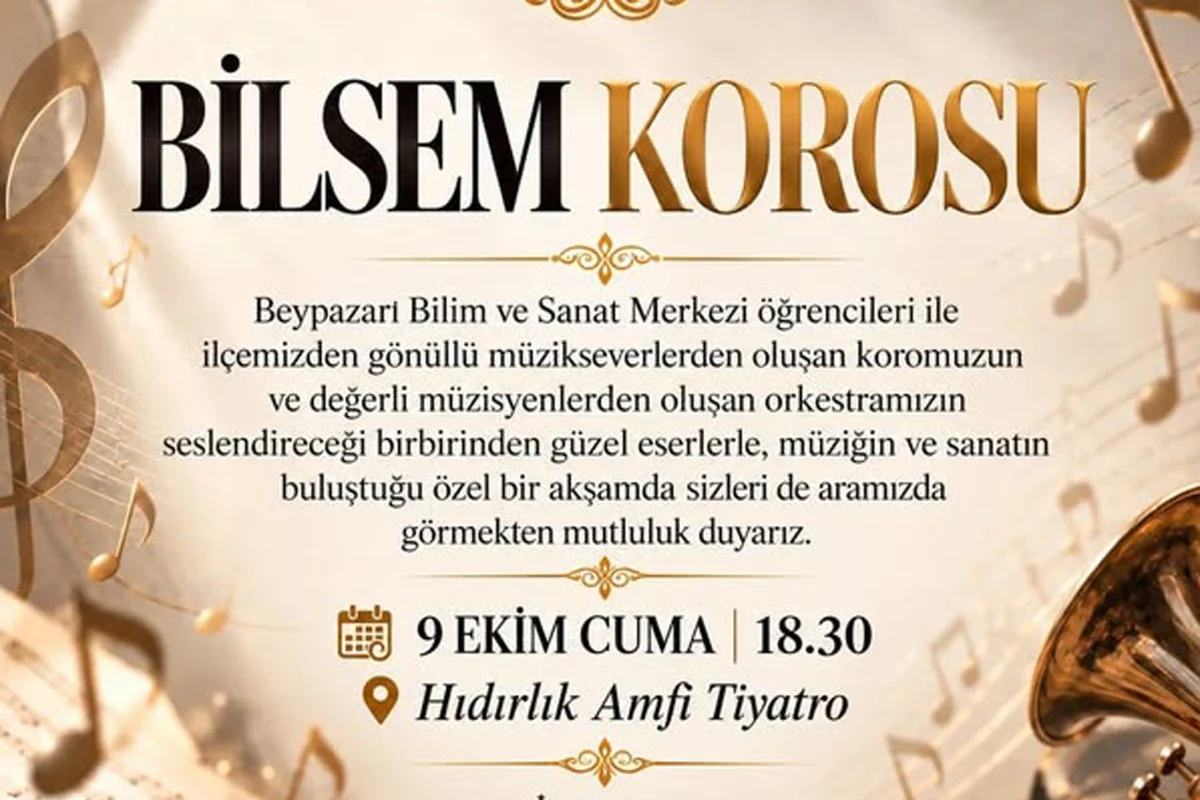 Beypazarı Bilim ve Sanat Merkezi’nden Türk Halk Müziği Şöleni: Yarın Akşam Hıdırlık Tepesi’nde