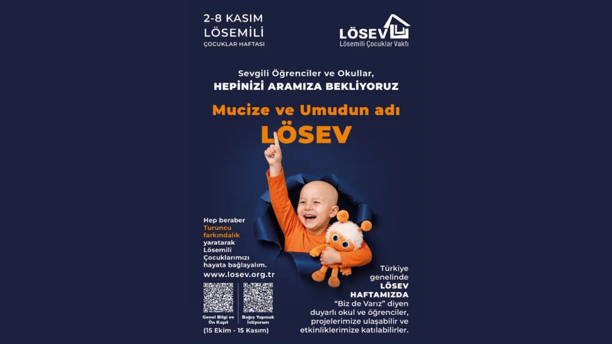 2-8 Kasım Lösemili Çocuklar Haftası: LÖSEV’den Turuncu Farkındalık Çağrısı