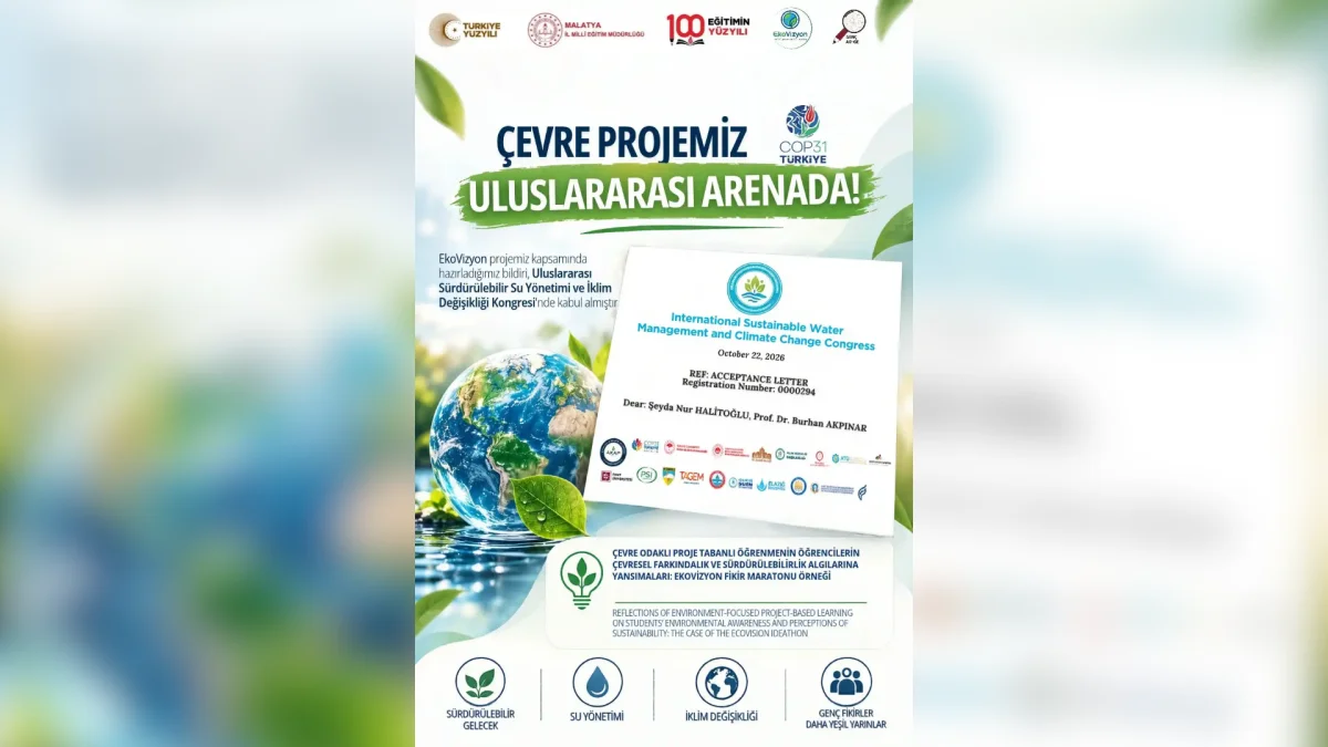 Malatya’nın Çevre Projesi EkoVizyon Uluslararası Kongrede Sunulacak