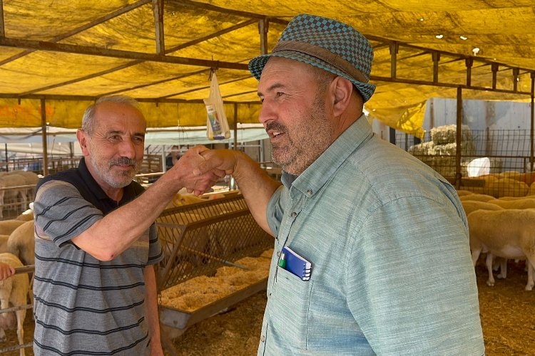 İzmit’te modern pazarda kurbanlık alışverişi sürüyor