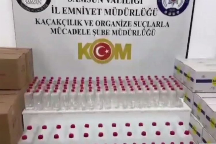 Samsun’da 1 tonu aşkın etil alkole ‘Çengel’!