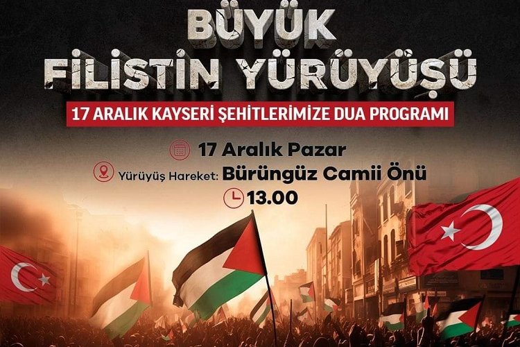 Kayseri Büyük Filistin Yürüyüşü’ne hazırlanıyor