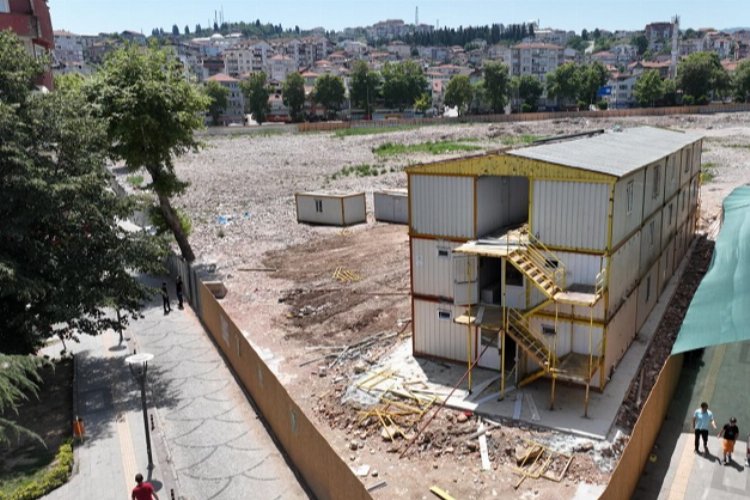 Kocaeli Gölcük’te zemine iyileştirme çalışması