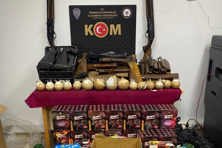 Ödemiş’te kaçak silah imalathanesine baskın