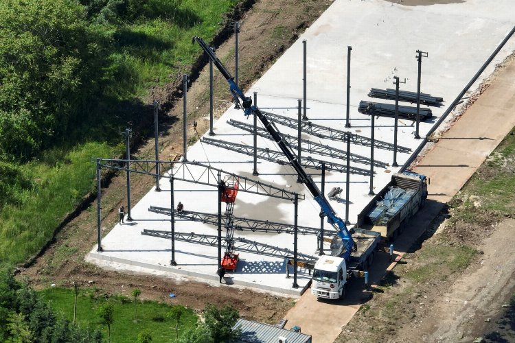 Kocaeli’de Başiskele Su Sporları Merkezine çelik kolon